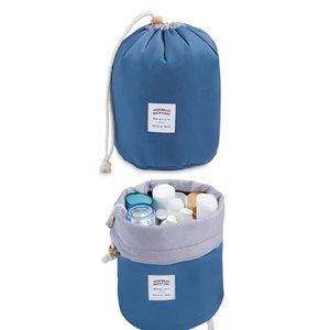 2-Pack:Waterproof Barrel Multifunctional Travel Toiletry Makeup Organizer Bag